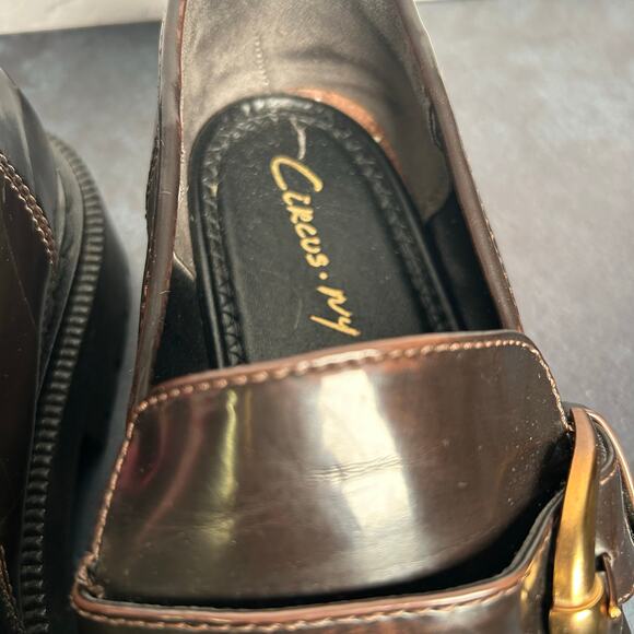 Circus By Sam Edelman Everly Chunky Platform Loafers Brown Leather Size 10 - Picture 7 of 13